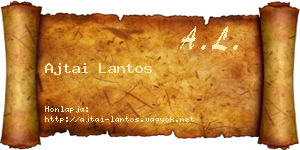 Ajtai Lantos névjegykártya